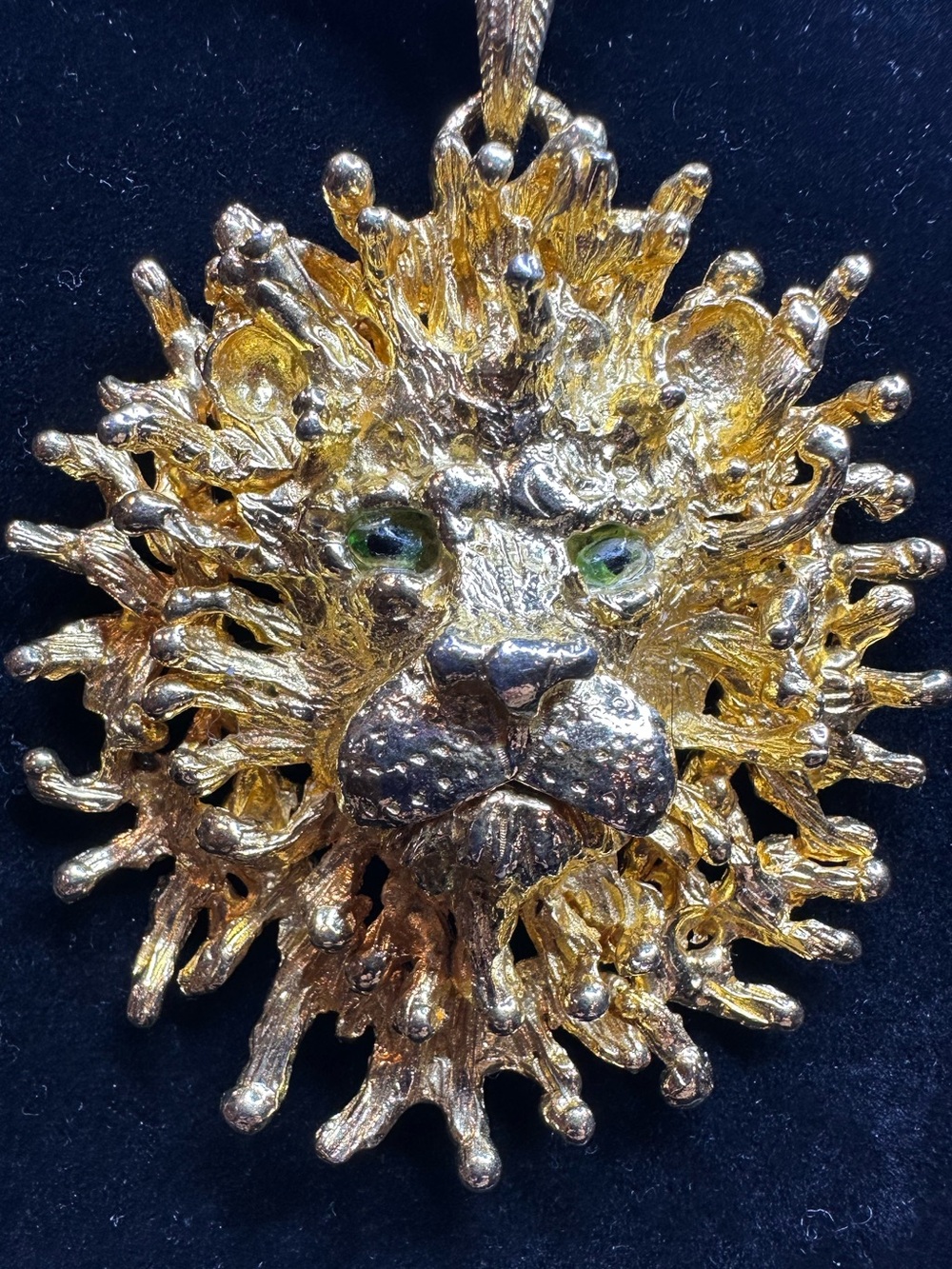 Tancer II Gold - Plated Brutalist Lion Head Necklace